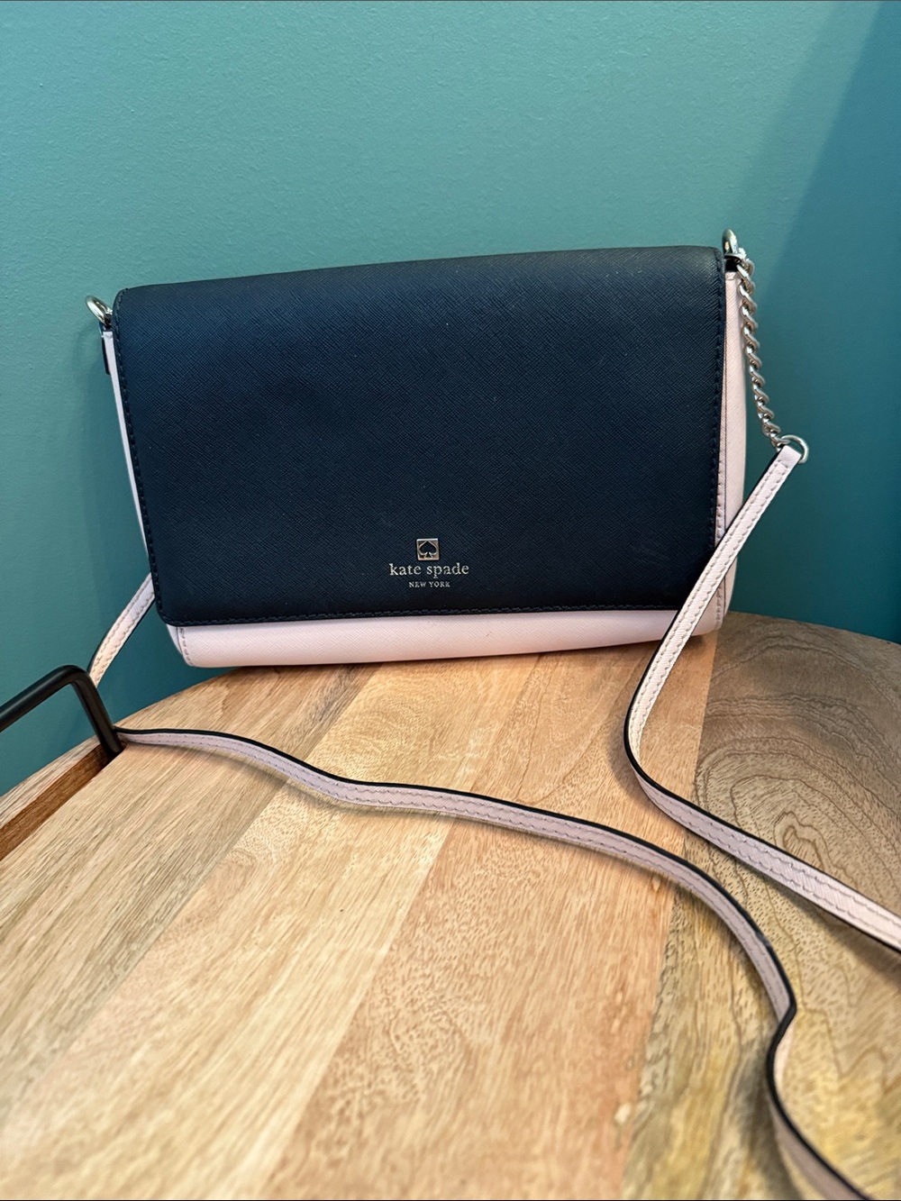 Kate Spade Two-Tone Black and Light Pink Crossbody Bag